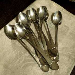 Set of 10 antique silver tea spoons late victorian Robbe Berking 1900 Germany