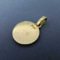 Vintage Anhänger Charm in Form eines Mondes Mondgesicht Gold Kette Bettelarmband