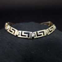 Elegantes Armband in Silber mit Mäander modernes Design Goldschmiedearbeit 