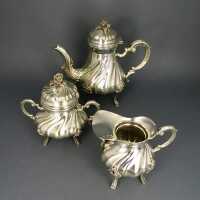 Beautiful three pieces silver mocha set in historical...