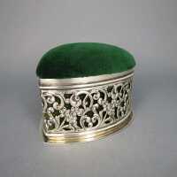Beautiful jewelry box in sterling silver velvet satin...