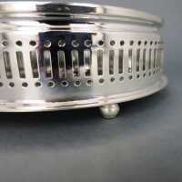 Round vintage food or pot warmer silver plated H.E.T. Sheffield England 