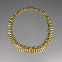 Prächtiges 750 Gold Collier aus Italien etruskischer Stil auffallendes Design 