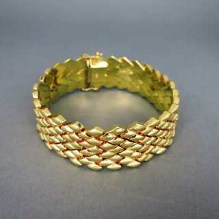 Prächtiges Glieder Armband in 585 Gelbgold massive elegante Arbeit 