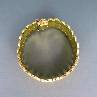 Prächtiges Glieder Armband in 585 Gelbgold massive elegante Arbeit 