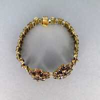 Antique bohemian garnet flower bracelet gold early victorian jewelry 