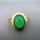 Gorgeous ladys ring in gold with apple green chrysoprase stone elegant shape