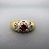 Schöner vintage Damen Ring in Gold mit Rubin und...