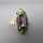 Art Deco ladys ring in silver with amethyst enamel and marcasite Pforzheim