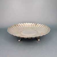 Elegant fan shaped footed bowl or plate Christofle France...