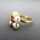 Wunderschöner außergewöhnlicher Ring mit Brillanten und 4 Perlen in Pastell  