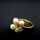 Wunderschöner außergewöhnlicher Ring mit Brillanten und 4 Perlen in Pastell  