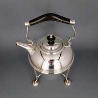 Art Deco tea pot with stand and warmer silver plated William Suckling Birmingham