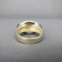 Einzigartiger Ring in Silber mit grauen Perlen Unikat Handarbeit Goldschmiede