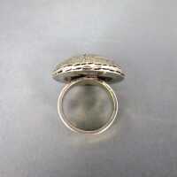 Vintage Knopf Ring in Silber in Handarbeit