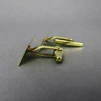 Elegant cufflinks with diamonds in yellow gold for men