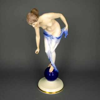 Art Deco porcelain figure Fortuna Rosenthal & Co. Selb Ernst Wenck Germany 1920