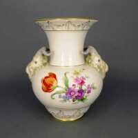 Decorative porcelain vase KPM Berlin with ram heads and...