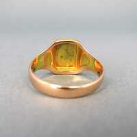 Vintage Siegel Ring Monogramm Gold Damenring ungraviert Handarbeit gegossen