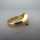 Vintage Siegel Ring Monogramm Gold Damenring ungraviert Handarbeit gegossen