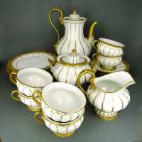 Huge Meissen porcelain coffee set X-Form in white and...