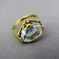 Wonderful vintage ladys gold ring with a huge natural...