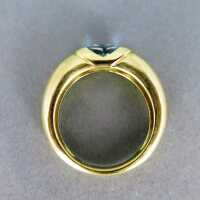 Wonderful ladys ring in 14 k gold with a beautiful blue topaz vintage jewelry