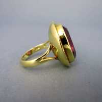 Prächtiger Gold Ring mit einem riesigen facettierten Alexandrit Russland 