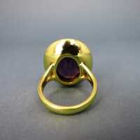 Prächtiger Gold Ring mit einem riesigen facettierten Alexandrit Russland 