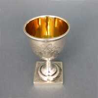 Beautiful decorated silver egg cup Art Nouveau Denmark...