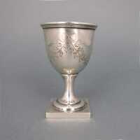 Beautiful decorated silver egg cup Art Nouveau Denmark...