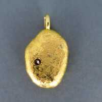 Massive heavy gold nugget pendant with a diamond jewelry for men and women 