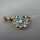 Beautiful victorian antique silver brooch with turquoise and pearls Sweden