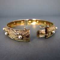 Rare bangle Theodor Fahrner silver gold plated filigree decoration Art Deco