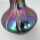 Antique Jugendstil glass vase Pallme König Habel green violet lustre handblown