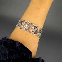 Schönes filigranes Glieder Armband in Silber Art Deco Handarbeit
