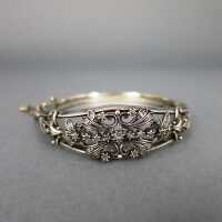 Rich decorated antique victorian bangle with rose cut old...