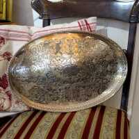 Big silver plated galery tray chased Viners of Sheffield Cutlers Company 