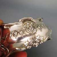 Wunderschöne Jugendstil Salieren Silber und Kristallglas Adolphe Roustang Paris