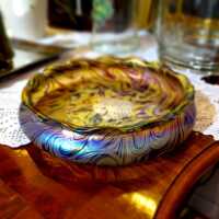 Magnificent Marbled Art Nouveau Glass Bowl by Josef Rindskopf