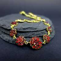 Wonderful antique late victorian ladys collier with deep red bohemian garnets 
