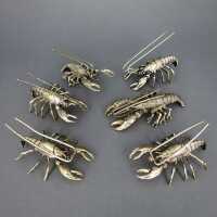 Unusual silver place card holders lobster shaped Italy...