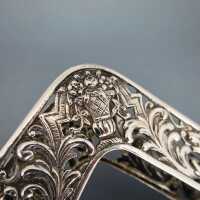 Prächtiger antiker Serviettenhalter in Silber durchbrochenes reiches Dekor 