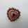 Beautiful ladys gold ring with a heart shaped garnet cabochon vintage jewelry