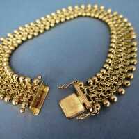 Beautiful wide chain ladys bracelet in gold Friedrich Binder Mösnheim
