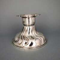 Antique victorian silver candlestick gadrooned for big candles Germany 