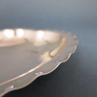 Art Nouveau 2 hear-shaped flat bowls in sterling silver AJ Zimmermann Birmingham