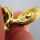 Schöne Manschettenknöpfe in Gold Knoten Knebel Form Herrenschmuck vintage