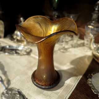 Gorgeous antique Art Nouveau glass vase Joh. Loetz Witwe genre candia papillon 