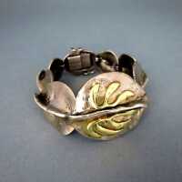 Seltenes Perli Armband in Silber und Gold Modernismus...